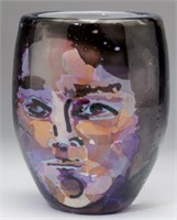 William Bernstein (NC), Art Glass Face Vase