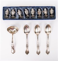 Sterling Silver Salt & Pepper Shakers & Spoons