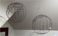 2 - Metal Wire Globes