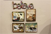 Believe and Canvas Wall Art Set