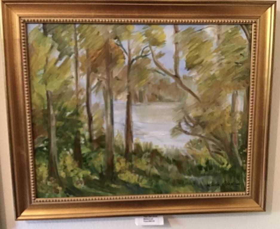 FRAMED PAINTING LAKESIDE