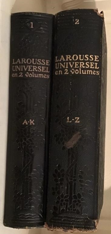 2 LAROUSSE 1922 DICTIONARIES