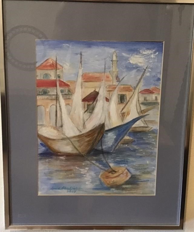 FRAMED SAILBOAT ARTWORK 2007