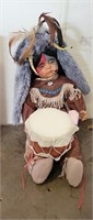 Porcelain Native Doll