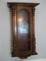 19"x 7"x 36" Antique Wood Wall Clock Skeleton