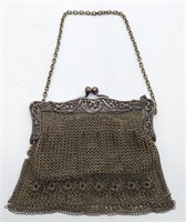 (DD) Vintage Chainmail purse 7in h