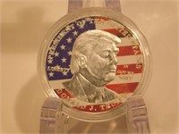 Président Donald J.Trump Avec tricolore argent