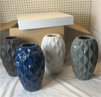(4) Large Nova Vases
