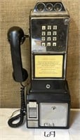 Automatic Electric Chrome Pay Telephone 3 Coin