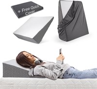 Bed Wedge Pillow + Free Aditional Quic Cover