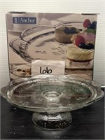 Anchor Hocking Pedestal Cake Plate w/ Box