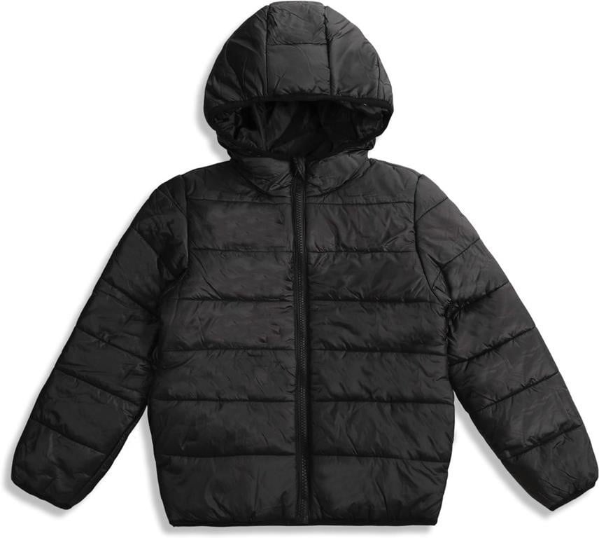 IKALI Boys Winter Puffer Coat - 4-6YR, Black