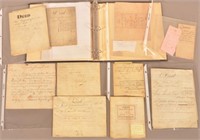 Binder With 8 18th/19th c Deeds + 1788 Letter