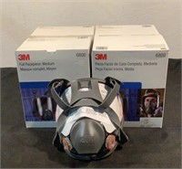 (4) 3M Full Facepiece Respirator 6800