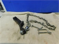 Ball receiver c/w 1-7/8" ball and safety chains