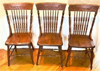 Set of 3 pressback chairs