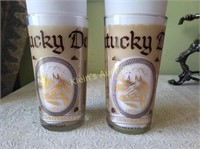 Kentucky Derby lot of 2 1974 glasses