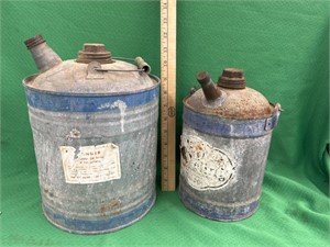 2 vintage kerosene cans
