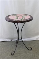 Original Joan Dinkins Floral Painted Outdoor Table