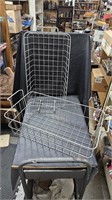 2 Large Wire Baskets with Handles