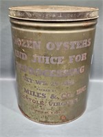 J H MILES FROZEN OYSTER SHIPPING CONTAINER