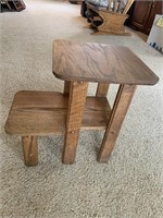 Oak tiered table