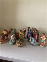 11 pc. Hand painted nativity