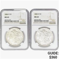 1884-O [2] Morgan Silver Dollar NGC MS63