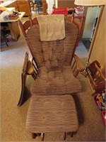 Rocking chair w/footstool.