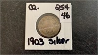 1903 Canadian Silver 25 Cent Coin