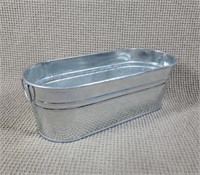 Decorative Galvanized Oval Planter