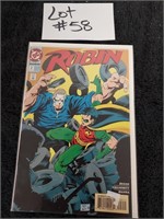 In plastic. December 93. Robin comic book