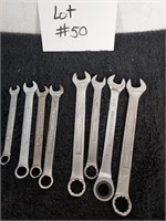Set of metric wrenches 9 mm through 16 mm