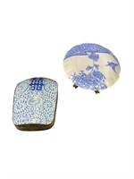 Chinese Porcelain Shard Box & Plate