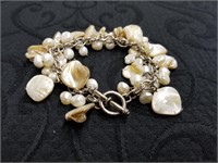 Pearl and mother of pearl bracelet
