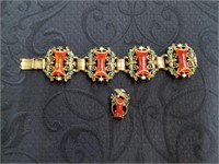 Vintage humming bird bracelet