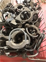 Assorted pipe clamps