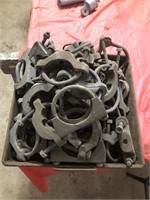 Assorted pipe clamps.