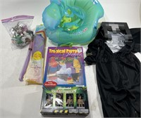 Assortment of Kids Toys, Costume, Pool Floaty