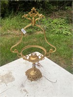 Ornate Gold Metal Lamp Holder