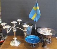 Group of Misc Silverplate & Pewter Items