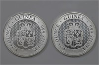 2 - Silver 1.25ozt .999 (2.5ozt TW)