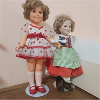Shirley Tmple Dolls - approx 16.5 " Tall