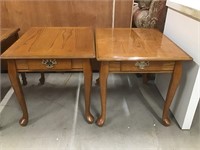 Wood End Tables Set 2