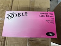 (15) Boxes of Disposable Latex Gloves, Large