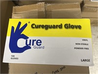 (20) Boxes of Cureguard Vinyl Gloves