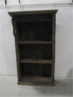 38.5"x 70"x 20.5" Antique Wood Carve Book Case
