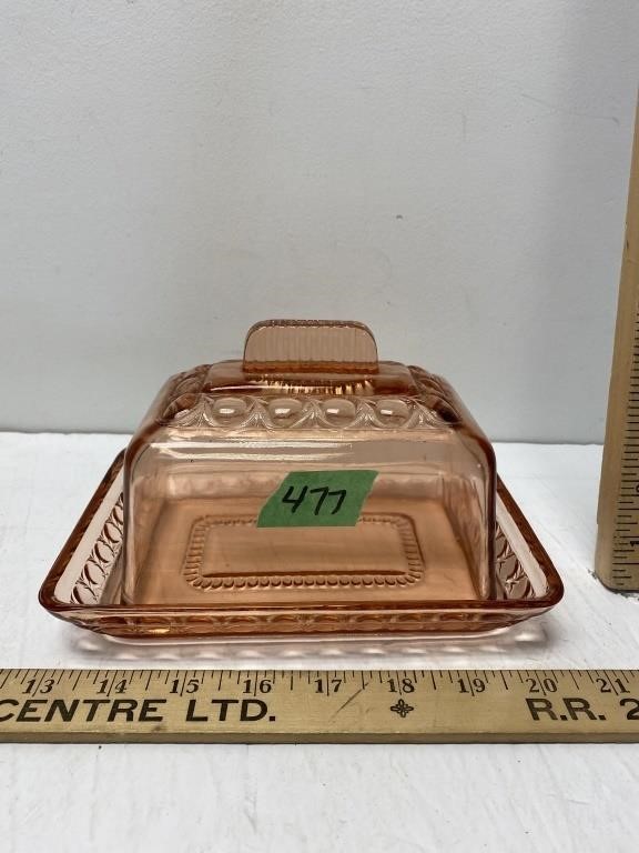Depression glass cheese/ butter dish- over 80