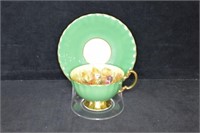 Aynsley Artist Signed Cup and Saucer