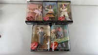 5pc NIP I Love Lucy Collector Edition Barbie Dolls